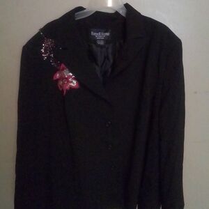 Russell Kemp Black Jacket with Pink Embellishments